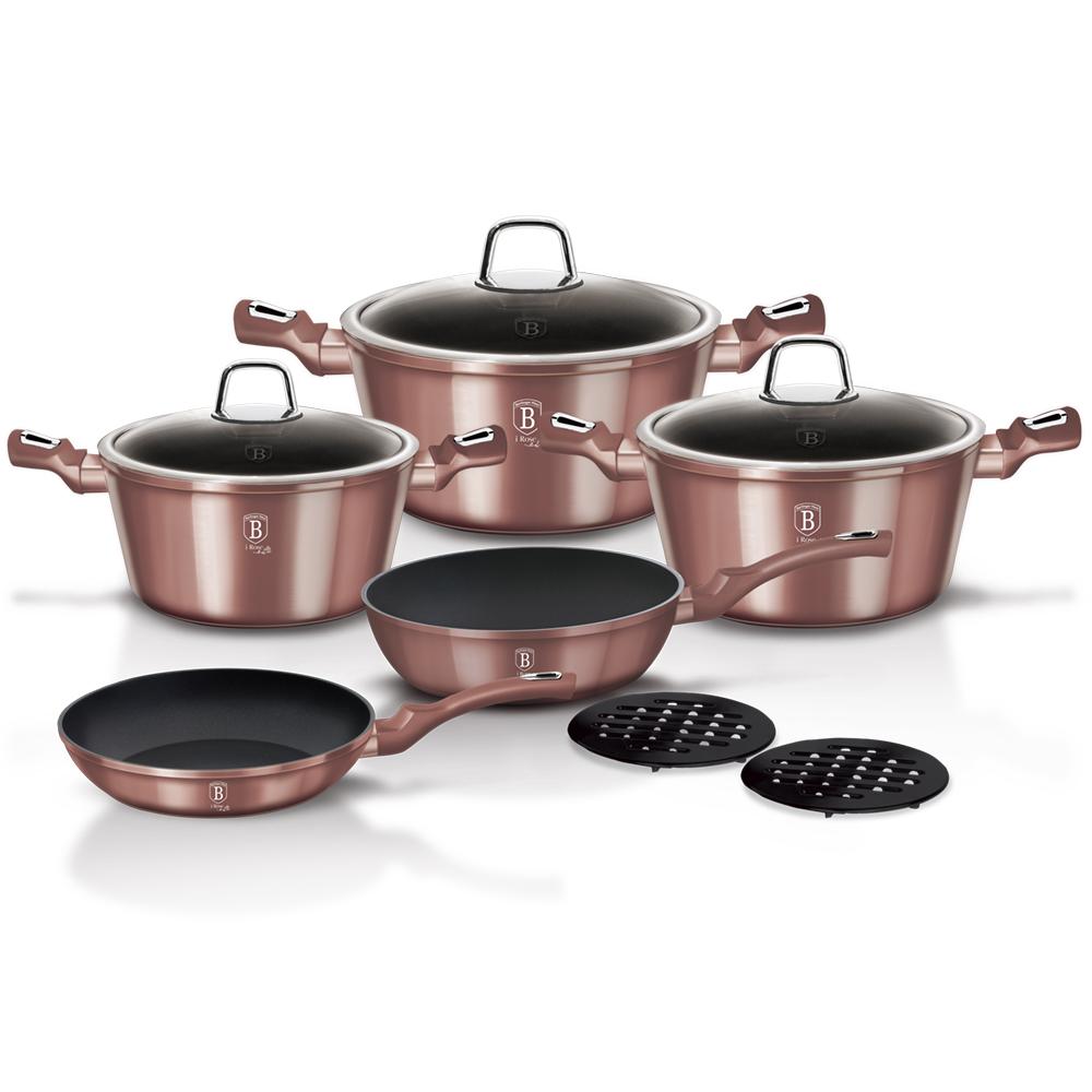 10-Piece Kitchen Cookware Set I-Rose Collection